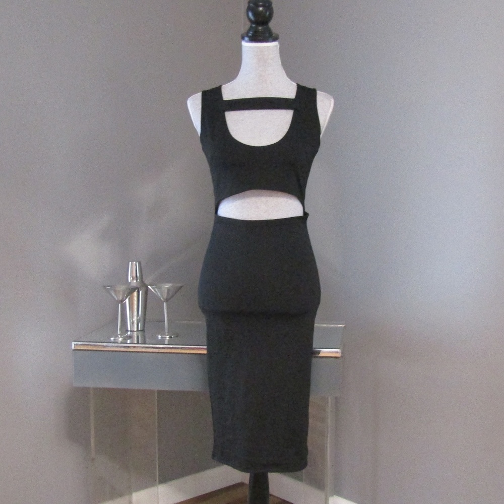 NEW Allegrace Black Cut Out Bodycon Peekaboo Dress
